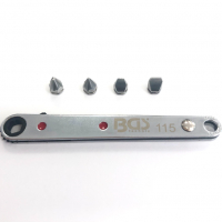ключ с ултра тънка тресчотка и битове, 1/4 инча, 6,3 мм, снимка 4 - Други инструменти - 36295007
