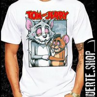Тениска с щампа TOM AND JERRY HIGH, снимка 1 - Тениски - 41699328