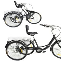 -50% Великденска Кампания Сгъваем Нов Триколесен Велосипед 24 инча 7 скорости, снимка 4 - Велосипеди - 40950469