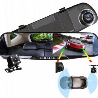Огледало Видеорегистратор с две камери 4.3инча HD за автомобил, снимка 2 - Аксесоари и консумативи - 39285936