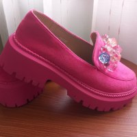 Нови дамски обувки цикламено розово, снимка 2 - Дамски елегантни обувки - 44302519
