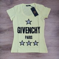 Тениска Givenchy в бяло/черно/розово/жълто, снимка 2 - Тениски - 31334497