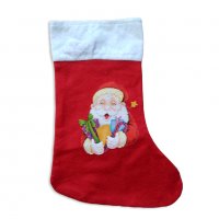 597 Декоративен коледен чорап с картинка Коледен ботуш коледна торба за подаръци, снимка 2 - Декорация за дома - 34744717