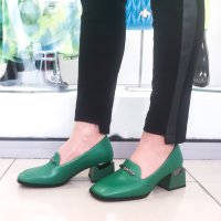 Дамски обувки 2142-2green, снимка 5 - Дамски елегантни обувки - 40619092