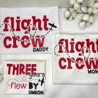 Комплект тениски за цялото семейство FLIGHT CREW, снимка 2 - Романтични подаръци - 44709545