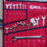 Genius tools 17 броя Гаечни ключове комплект Хром Ванадий made in canada, снимка 2 - Ключове - 42280473