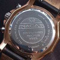 NACAR-®-45mm/10 ATM. wather resistant /оргинални. естественна кожа каишка, снимка 5 - Луксозни - 42419417