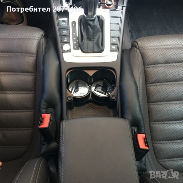 2066 Комплект от  два уплътнителя за автомобилни седалки от еко кожа, снимка 1