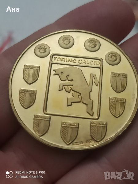 Сребърен плакет FC Torino  с позлата , снимка 1