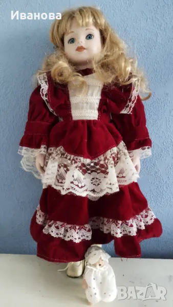 Порцеланова старинна колекционерска кукла, снимка 1