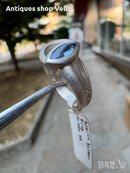 Дизайнерски сребърен пръстен с топаз №7165 , снимка 1