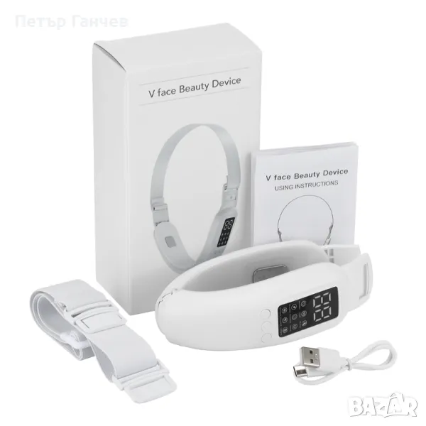 Уред за терапия на лице и двойна брадичка EMS V face beauty meter, снимка 1