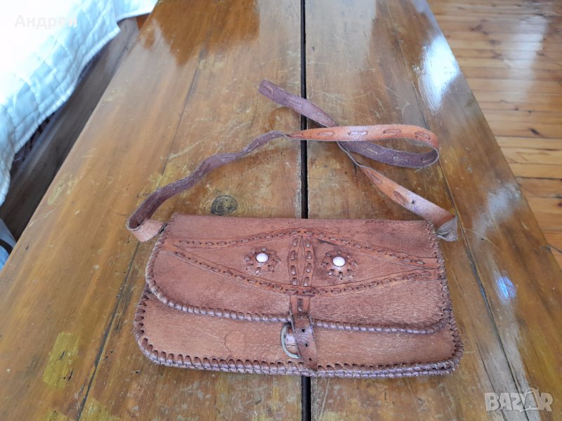 Стара дамска кожена чанта #17, снимка 1
