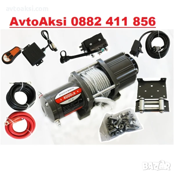 Електрическа лебедка 4000LBS 12V (1818 кг) -181497, снимка 1
