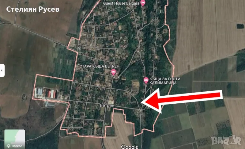 терен / градина / имот / парцел 1620кв.м в с. Ветрен / обл. Силистра - цена 16 600лв - двор 1620кв С, снимка 1