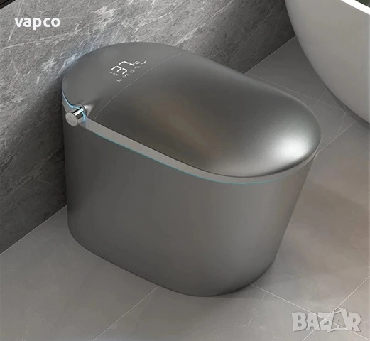 Мултифункционална сива смарт тоалетна L9 с биде, подгрев, сушене, масаж, снимка 1