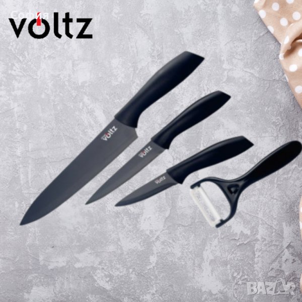 Комплект Voltz 3бр. ножове +белачка, снимка 1