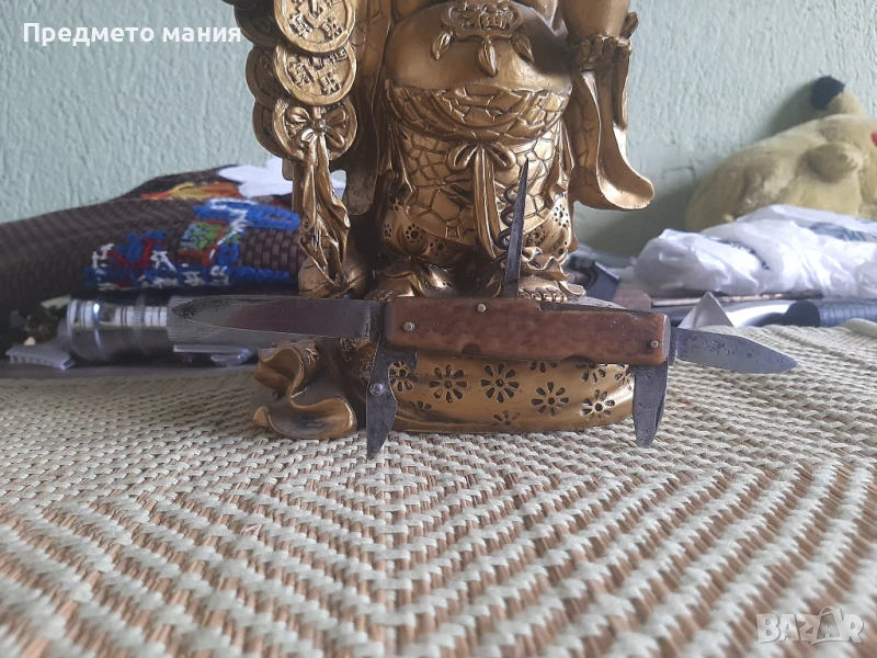 Старо мултифункционално джобно ножче ножка нож, снимка 1