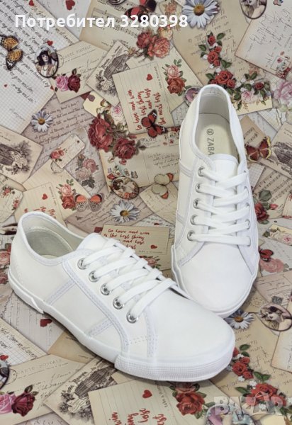 Дамски кецове от плат изцяло в бяло, марка Zabaione, снимка 1