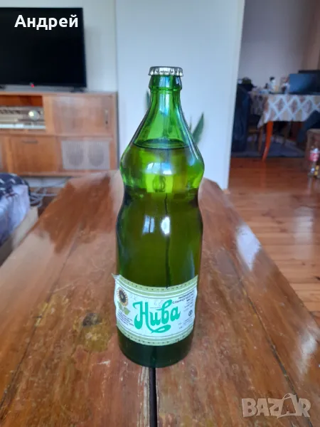 Стара бутилка олио Нива, снимка 1