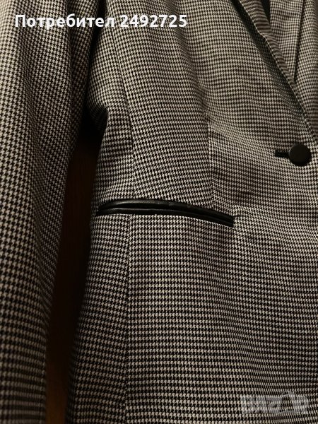 Сако черно бяло пепит размер М, снимка 1