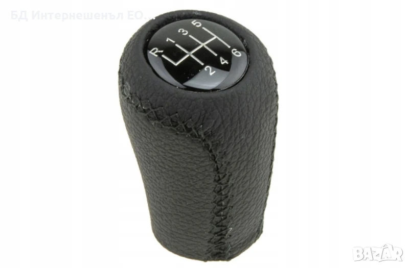 Топка за скоростен лост, Mazda, 6 скорости, Черен, Кожа, снимка 1