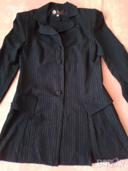 Дамско черно сако, снимка 1