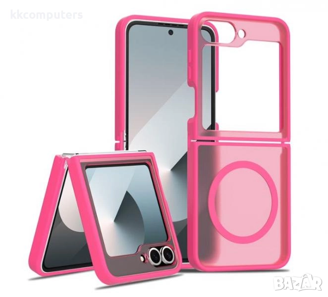 Калъф силикон мат MagSafe / Цикламен / за Samsung Z Flip 7 Баркод : 3132997, снимка 1