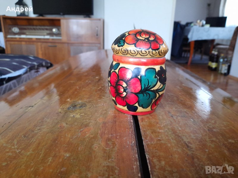 Стара дървена кутия Гъба, снимка 1