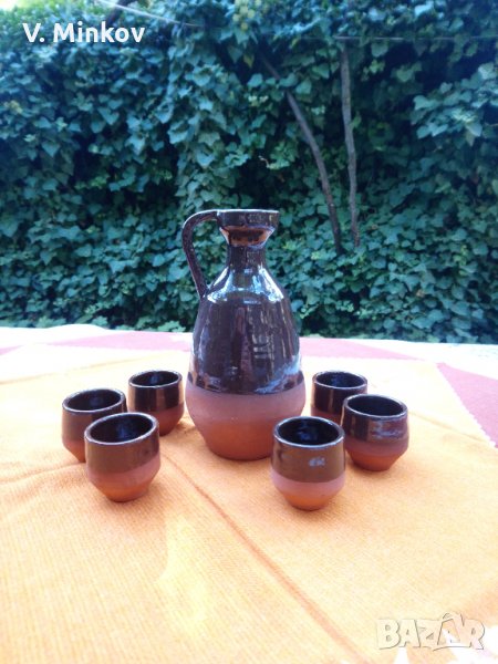 Битов керамичен сервиз за ракия, снимка 1