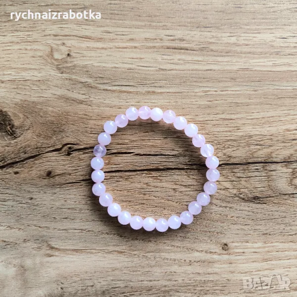 Гривна от Розов Кварц 6 мм, снимка 1