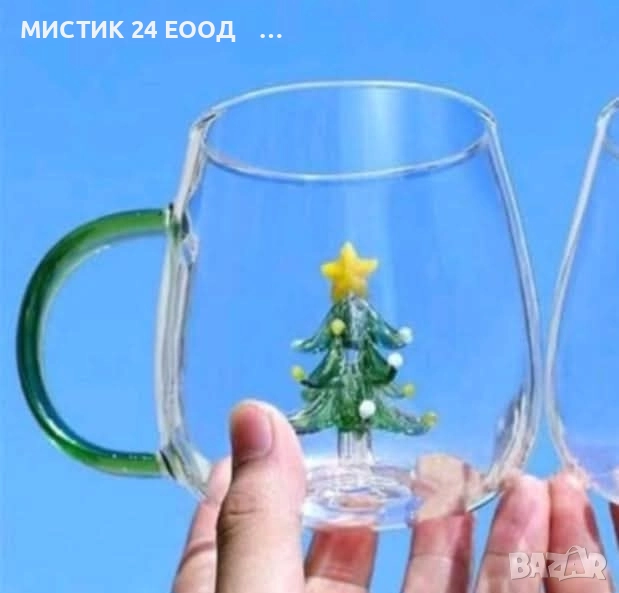 Коледна Чаша Стъклена , снимка 1