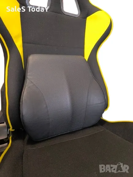 Възглавница за кръст от мемори пяна, за автомобилстол или стол, цвят черен, снимка 1