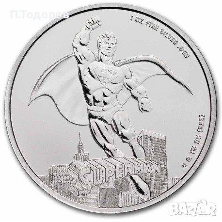 1 oz Сребро Супермен - Самоа 2023 от серията на DC, снимка 1