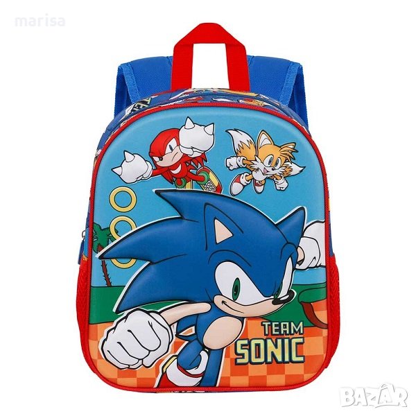 Детска раница Sonic The Hedgehog Team 3D, 31cm 8445118056488, снимка 1