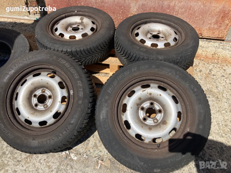 15 джанти 5х100 VW Golf4 Audi A3 195/65/15 Vredestein 2019г 7+мм, снимка 1