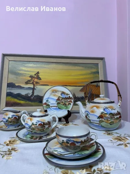 Японски сервиз от фин порцелан. Перфектно състояние.Маркирани., снимка 1