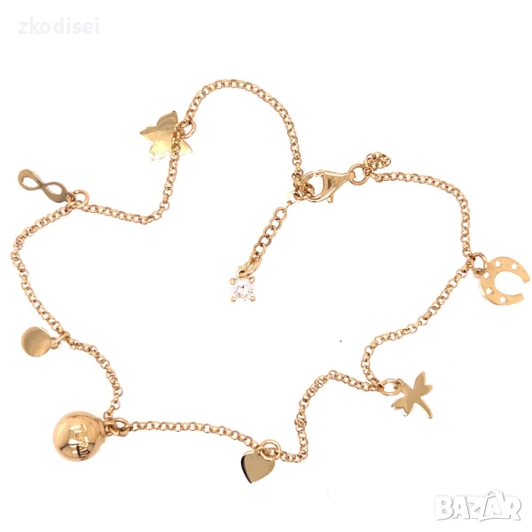 Златна дамска гривна за крак 3,88гр. 28,0см. 14кр. проба:585 модел:32094-5, снимка 1