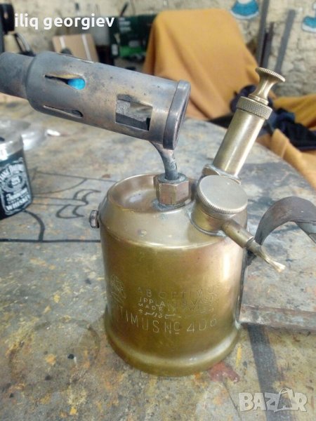 Малка бензиноеа горелка от месинг, снимка 1