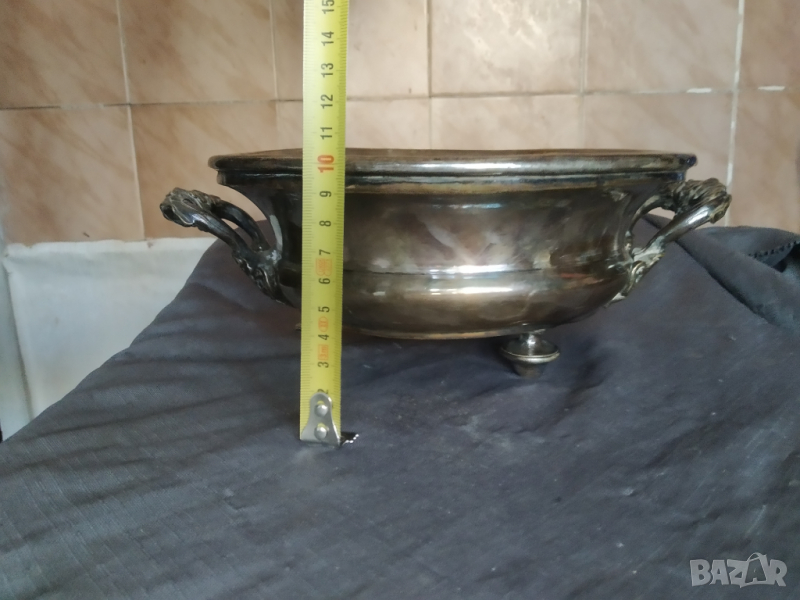 посребрен викториански съд, снимка 1
