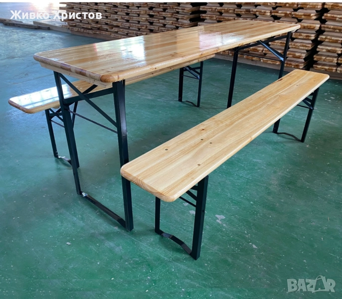 Под наем бирен сет, комплект маса и две пейки, снимка 1