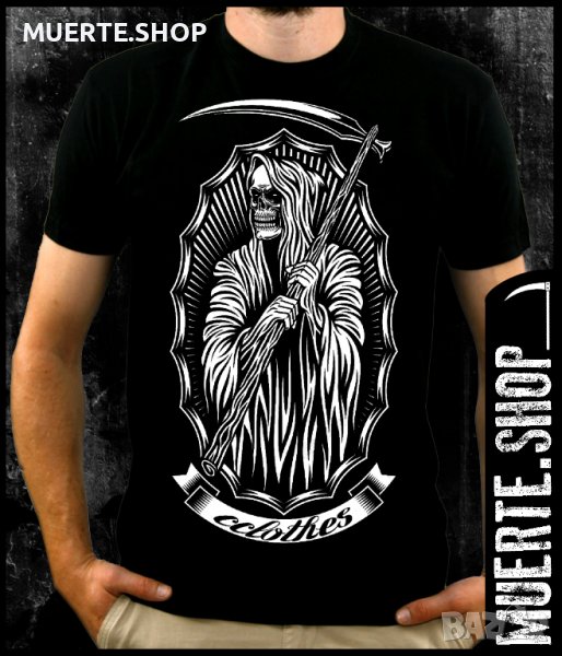 Черна тениска с щампа GRIM REAPER, снимка 1