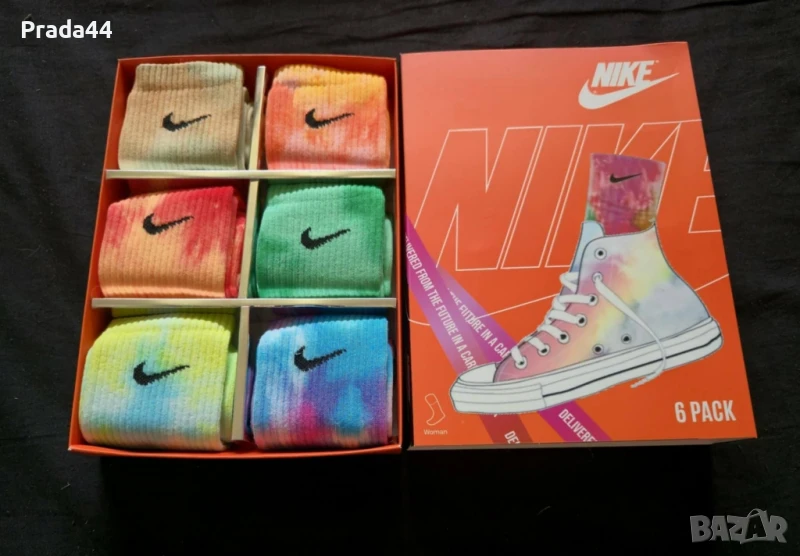 различни видове чорапки Найк 6 бр в кутийка, снимка 1