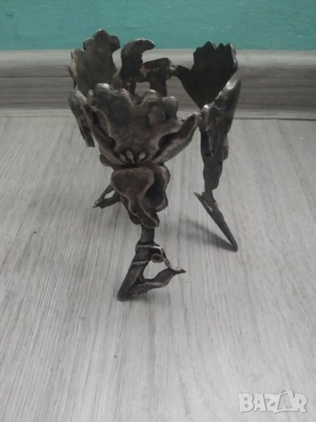 посребена метална поставка арт нуво, снимка 1