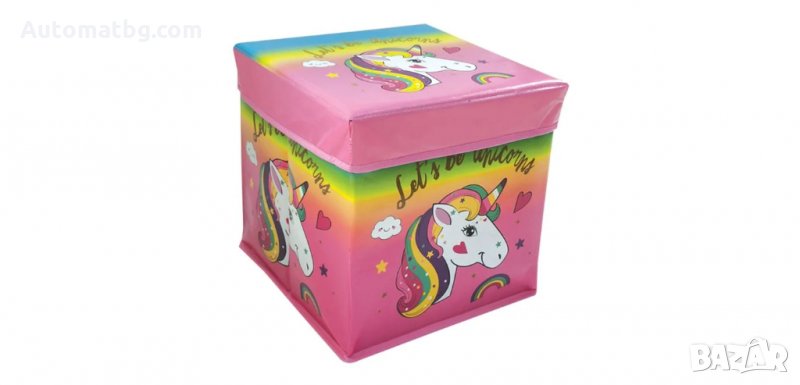 Кутия за съхранение, Розов еднорог 30x30x30 см, Automat, снимка 1