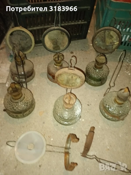  голям лот газови лампи 6 броя без шишета, снимка 1