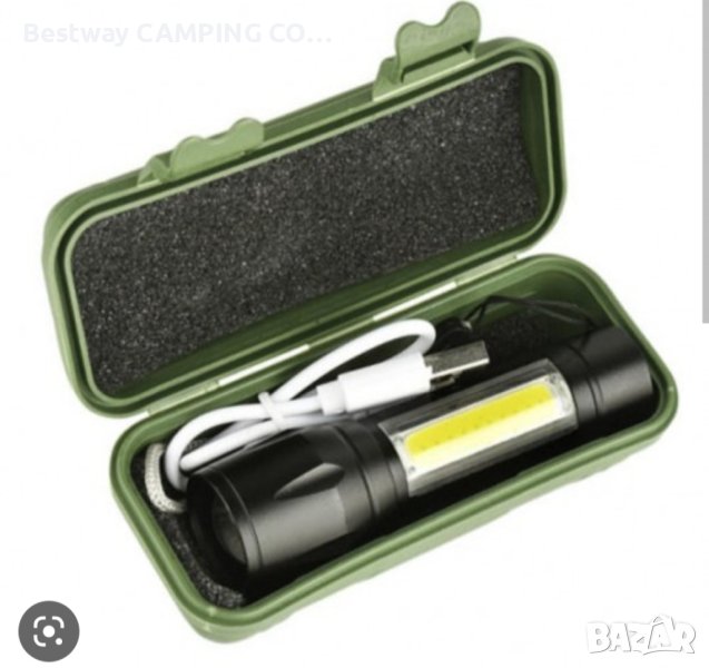 Водоустойчив LED фенер с USB зареждане, снимка 1