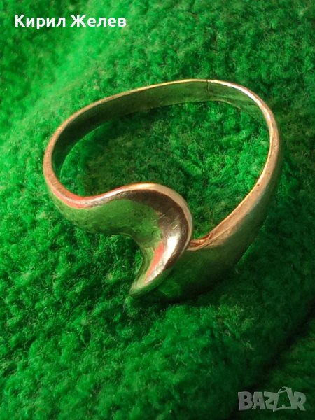 ЕЛЕГАНТЕН СТИЛИЗИРАН ВИНТИДЖ АРТ СРЕБЪРЕН ПРЪСТЕН СРЕБРО 900 ПРОБА МАЙСТОРСКА ИЗРАБОТКА 37869, снимка 1