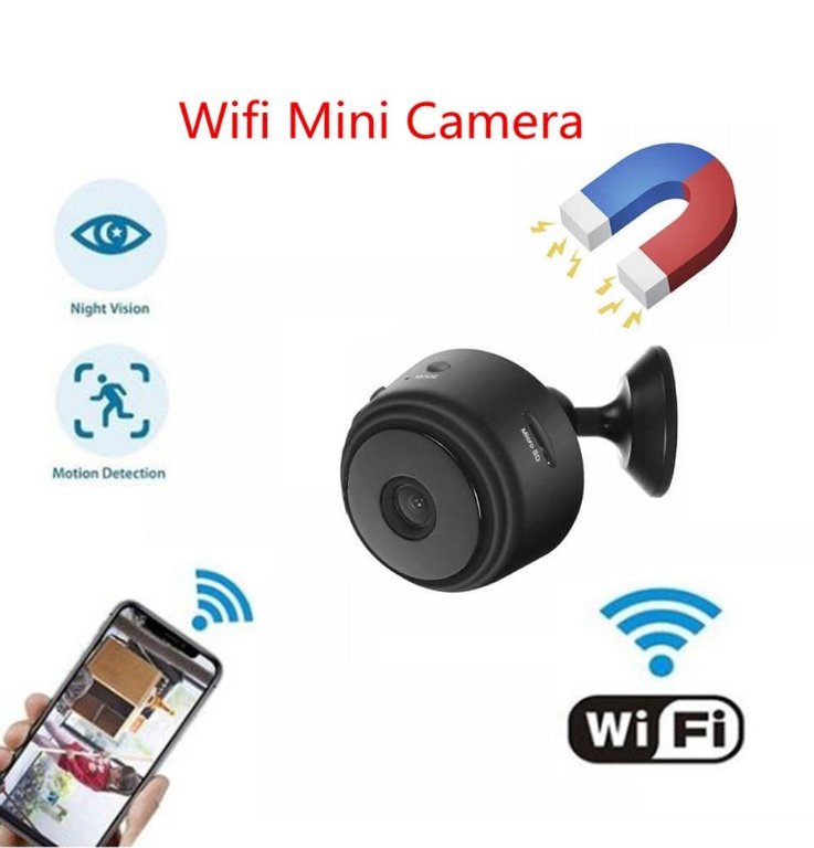 Магнитна WiFi скрита мини камера с Full HD качество и широкоъгълен обектив  и нощно виждане в IP камери в гр. Пазарджик - ID34322500 — Bazar.bg