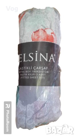 Чаршаф с ластик с две калъфки, снимка 7 - Спално бельо - 44587243